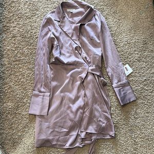 Purple shiny wrap dress from guess size xs